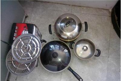 北京通州二手厨具精选 八成新炒锅蒸锅汤锅超值转让
